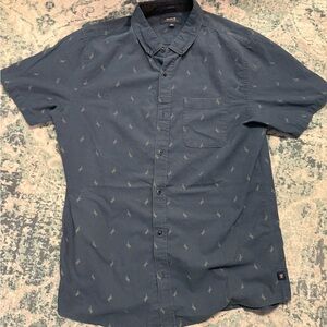 Roark Scholar Navy S/S Button-Down Shirt Large
